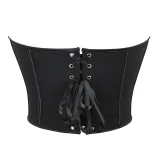 EVE Black Matte-Finish Strapless Shaper Corset GXYR-241202