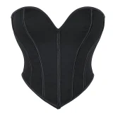 EVE Black Matte-Finish Strapless Shaper Corset GXYR-241202