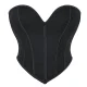 EVE Black Matte-Finish Strapless Shaper Corset GXYR-241202