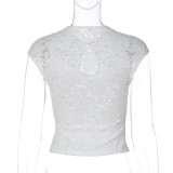EVE Lace Short Sleeve T Shirt GLAG-T6421492F