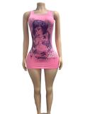 EVE Print Sleeveless Mini Dress GFCF-1492