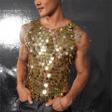 EVE Men's Sequined Sexy Hollow Out Tank Top GZYY-W25109
