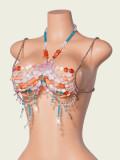EVE Colored Gemstone Halter Chain Tank Top GZYY-B25266