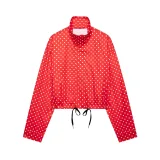EVE Polka Dot Print Long Sleeve Zipper Coats GYZS-BB058