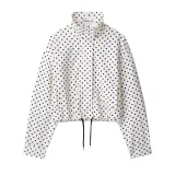 EVE Polka Dot Print Long Sleeve Zipper Coats GYZS-BB058
