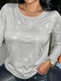 EVE Sequin Long Sleeve T Shirt SH-391588
