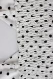 EVE Polka Dots Print V Neck Top GXIY-K26L2431