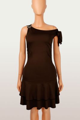 EVE Pleats Double-Layer Ruffles Mini Dress GXIY-K25L1778