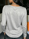 EVE Sequin Long Sleeve T Shirt SH-391588