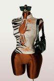 EVE Print Hollow Out Sleeveless Tank Top YWXS-K26L2231