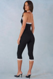 EVE Lace Patchwork Backless Seventh Jumpsuit YWXS-K26L2255