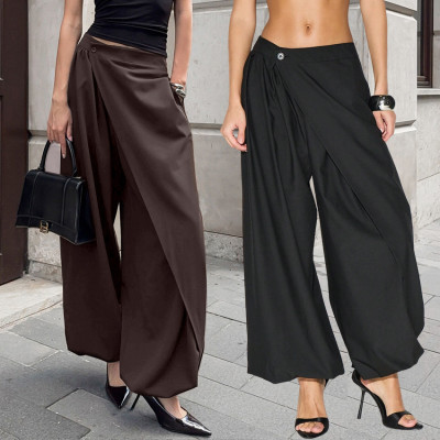 EVE Ruched Irregular Casual Trousers SH-391606