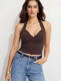 EVE V Neck Halterneck Tank Top YWXS-K26L2418
