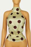 EVE Polka Dots Print Sleeveless Tops YWXS-K26L2376