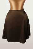 EVE Solid Color Tie Up Skirt YWXS-K25L1883
