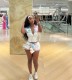 EVE Letter Print Short Sleeve Two Piece Shorts Set GNJF-WW00322