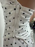 EVE Polka Dots Print Sleeveless Romper YMEF-59111
