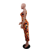 EVE Print Sleeveless Tank Top Long Skirt Suit cGYLY-9475
