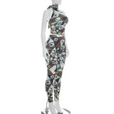 EVE Sleeveless Print Backless Tight Jumpsuit MXBF-C26ST205