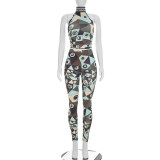 EVE Sleeveless Print Backless Tight Jumpsuit MXBF-C26ST205