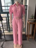 EVE Lace Patchwork Wide Leg Jumpsuit OSM-4505