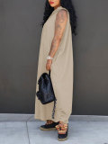 EVE Sport Hooded Sleeveless Maxi Dress QYMF-61008