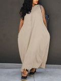 EVE Sport Hooded Sleeveless Maxi Dress QYMF-61008
