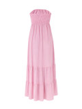 EVE Solid Color Ruched Tube Top Maxi Dress HNIF-MC026