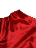 EVE Slash Shoulder Solid Color Mini Dress HNIF-TY030