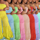 EVE Solid Color Wrap Chest Top Wide Leg Pants Suit HNIF-HN311
