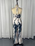 EVE Sleeveless Halterneck Print Loose Jumpsuit GWDS-260526
