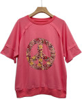 EVE Plus Size Print Short Sleeve Loose T Shirt QMZF-18002
