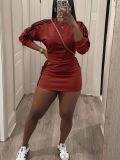 EVE Stripe Sport Long Sleeve Mini Dress HNIF-MC011