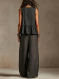 EVE Casual Sleeveless Vest Two Piece Pants Set GWDS-260508