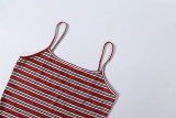 EVE Stripe Print Sling Top Two Piece Shorts Set DLSF-K6S10128A