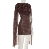 EVE Polka Dot Print Sleeveless Mini Dress GSZM-Q26DS093