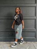 EVE Embroidered Puppy Denim Seventh Jeans GYLN-1386