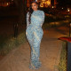 EVE Long Sleeve Print Maxi Dress GJYO-JD305510