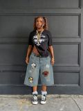 EVE Embroidered Puppy Denim Seventh Jeans GYLN-1386