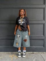 EVE Embroidered Puppy Denim Seventh Jeans GYLN-1386
