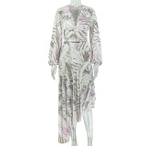 EVE Fashion Print Long Sleeve Irregular Long Skirt Suit GJYO-JSD711906