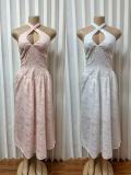 EVE Halterneck Hollow Out Backless Maxi Dress GADE-9162