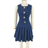 EVE Fashion Denim Sleeveless Mini Dress GDAM-218906