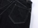 EVE Plus Size Fashion Washed Removable Straight Jeans GYLN-5507
