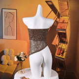 EVE Backless Irregular Sequin Tops GFRT-42282TBG