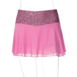 EVE Sequin Patchwork Backless Sling Two Piece Skirts Set LJSF-T6421544X