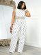 EVE Polka Dot Print Sleeveless Two Piece Pants Set ZDF-33530