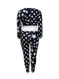 EVE Plus Size Stars Polka Dots Sport Pants Suit GAWE-5872