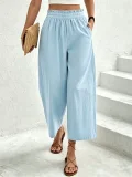 EVE Solid Color Loose Straight Pants ZDF-33531