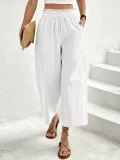 EVE Solid Color Loose Straight Pants ZDF-33531
